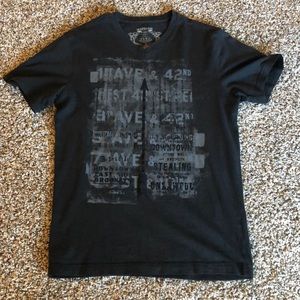 Express black graphic v neck t-shirt. Size XS.